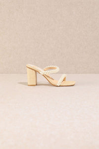 Off White Summer Pearl High Heel Sandals