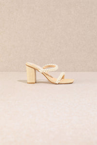 Off White Summer Pearl High Heel Sandals