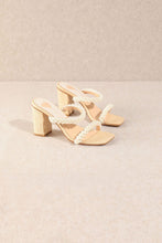 Off White Summer Pearl High Heel Sandals