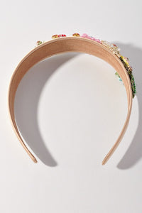 Multi-Color Floral Satin Headband