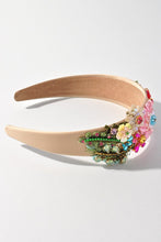 Multi-Color Floral Satin Headband