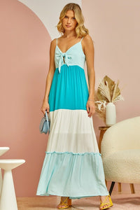 Mint Multi Plus Colorblock Maxi Dress