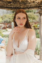 Ivory Butterfly Scallop Lace Bralette