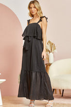 Black Double Layer Maxi Dress