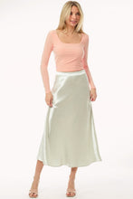 Peach Second Skin Square Neck Long Sleeve Crop Top