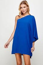 Blue Summer One-shoulder Dress