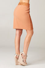 High Waisted Floral Front Crochet Skirt