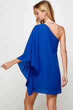 Blue Summer One-shoulder Dress