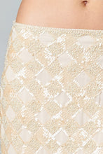 Diamond Shape Detail Sequin Skirt