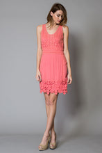 Lace Trim Neck and Knee Lining Sheath Dress