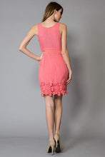 Lace Trim Neck and Knee Lining Sheath Dress