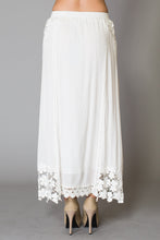 Lace Trim Lining Elastic Waistband Maxi Skirt