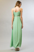 Top Emroidery Lace Trim Neck Lining Maxi Dress