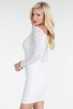 Snow White Sequined Lace Off Shoulder Dress