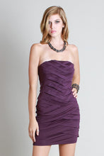 Purple Criss-Crossing Tube Dress