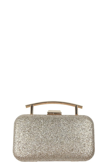 Silver Fashion Metal Handle Sparkling Texture Bag