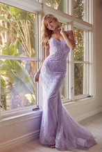 Light Purple Embellished Lace Mermaid Dress