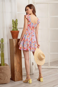 Pink Printed  Dress