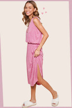 Rose  Sleeveless Summer Casual Long Dress