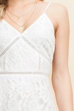 White Lace Sling Midi Dress