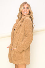 Taupe Teddy Fur Blazer Coat