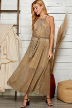 Multi Blue Multi Color Halter Neck Maxi Dress