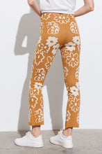 Mustard Daisy Print Sweater Knit Pants