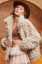 Stone Faux Fur Jacket