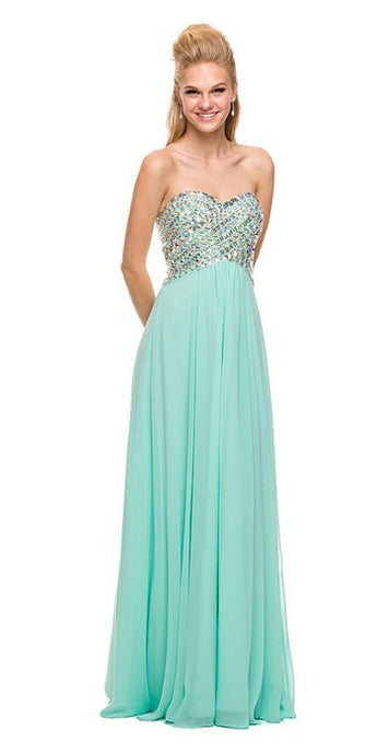 Mint Green Jewel Embellished Bodice