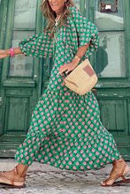Green Printed Maxi Dress