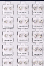 36Pair Gold Cubic Earring Set