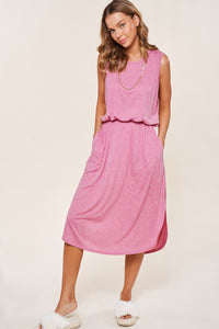 Rose  Sleeveless Summer Casual Long Dress