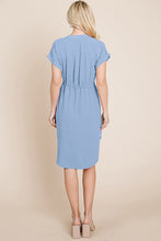 Blue Summer Button Down Dress