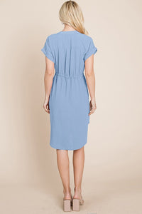 Blue Summer Button Down Dress