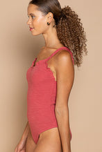 Raspberry Rose Designed In V-neck Bodysuit
