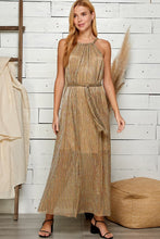 Multi Blue Multi Color Halter Neck Maxi Dress