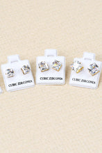 36Pair Gold Cubic Earring Set