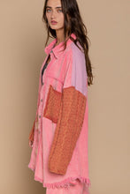 Neon Pink Designed In Corduroy Jacket