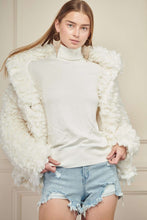 Off White Faux Fur Jacket
