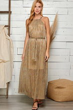 Multi Blue Multi Color Halter Neck Maxi Dress