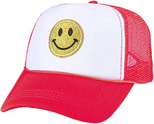 Summer Smiley Face Patch Two Tone Trucker Hat