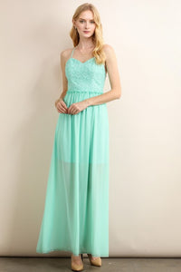 Mint Heart Shaped Maxi Dress