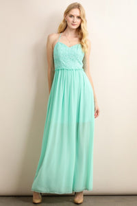 Mint Heart Shaped Maxi Dress