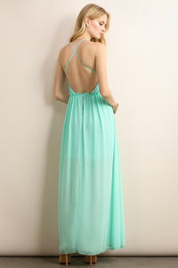 Mint Heart Shaped Maxi Dress