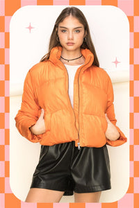 Burnt Orange Trend Taker Puffer Jacket