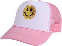 Summer Smiley Face Patch Two Tone Trucker Hat