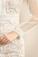 See-Through Mesh Long Sleeve Lace Dress