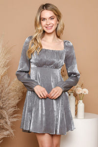 Grey One Shoulder Animal Print Mini Dress