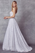 White Arm Bands With Embroidered Lace Ball Gown