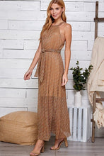 Multi Brown Multi Color Halter Neck Maxi Dress